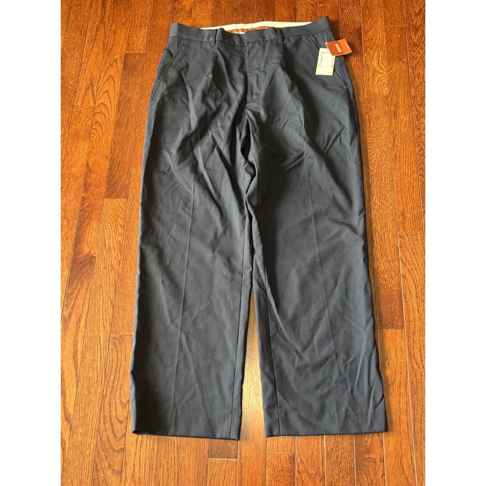 Michael Kors Mens Navy Blue 100% Wool Pleated Dress Pants Trousers 33x30 NWT